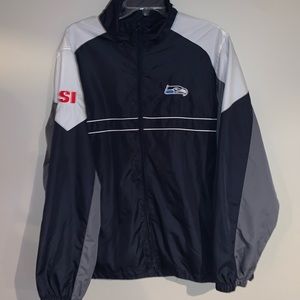 NFL Seahawks football windbreaker jacket sz L 🔥